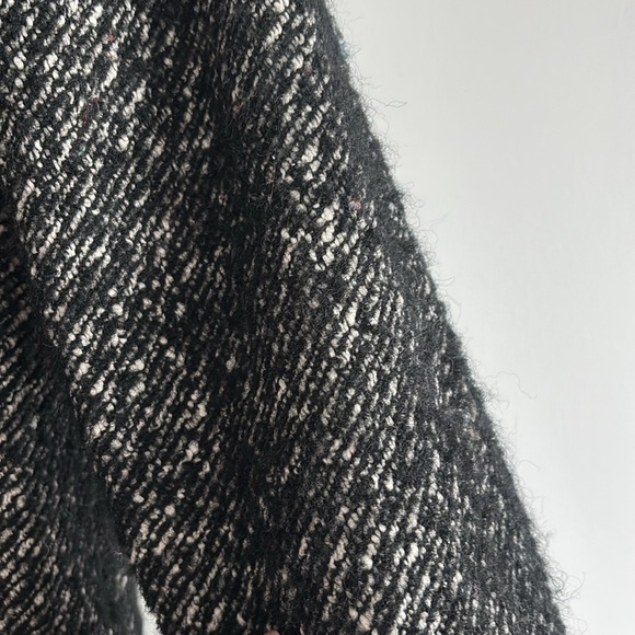 ANNE KLEIN | black and white polyester and wool winter coat, with pockets Size L - Picture 8 of 11